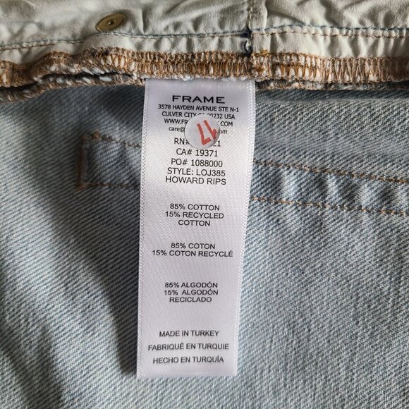 FRAME Le Original Ripped High Waist Crop Jeans, Size 32, NWT - Picture 15 of 16